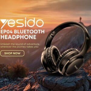 YESIDO EP04 - Casque Bluetooth 5.3 avec ANC & Transparency Mode - Noir