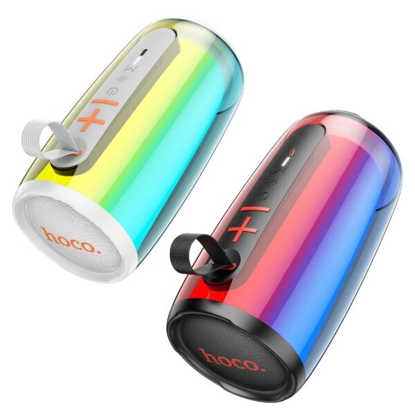 Hoco HC18 Jumper - Haut-parleur Bluetooth 66mm TWS avec RBG, Carte TF, USB & AUX – Image 2