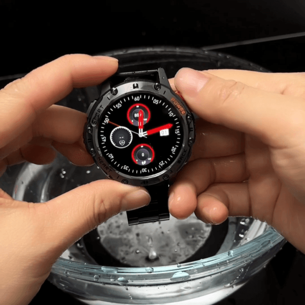 HainoTeko-6 Waterproof - Smartwatch Écran AMOLED avec Lampe Torche – Image 6