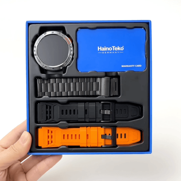 HainoTeko-6 Waterproof - Smartwatch Écran AMOLED avec Lampe Torche – Image 3