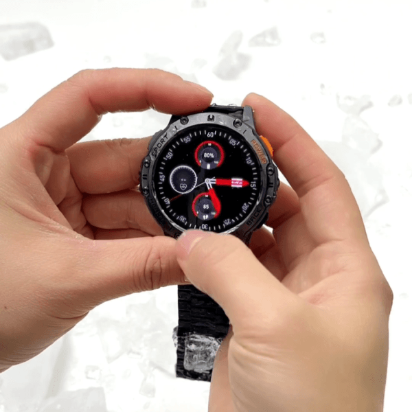 HainoTeko-6 Waterproof - Smartwatch Écran AMOLED avec Lampe Torche – Image 4