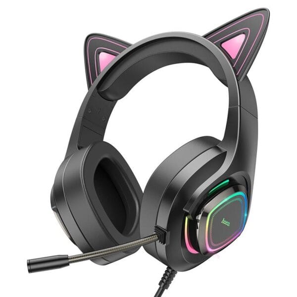 HOCO W107 Cute Cat - Casque Gaming avec Oreilles de Chat Lumineuses – Image 3