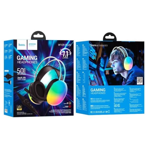 Hoco W109 Plus Rich - Casque Gaming avec Son surround 7.1 & RGB – Image 8