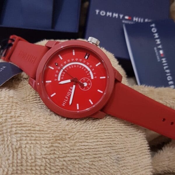 Montre Homme 1791480 – Cadran Rouge Bracelet en Silicone Rouge