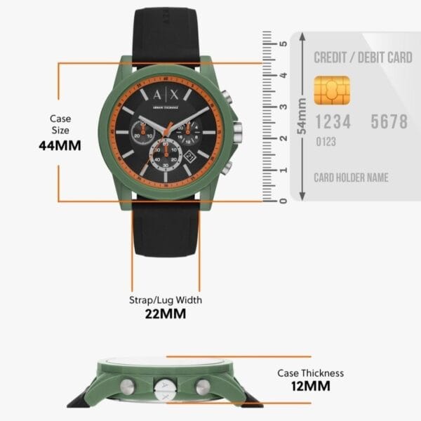Montre Homme AX1348 – Chronographe Sport Noir – Image 13