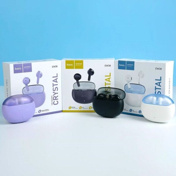 Hoco EW38 – Écouteurs Bluetooth 5.3 Mauve – Image 2