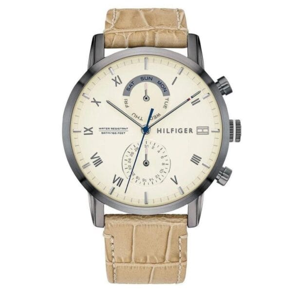 Montre Classique Homme 1710399 - Cadran Crème & Bracelet Cuir – Image 3