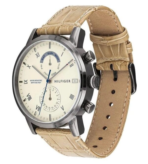 Montre Classique Homme 1710399 - Cadran Crème & Bracelet Cuir – Image 2