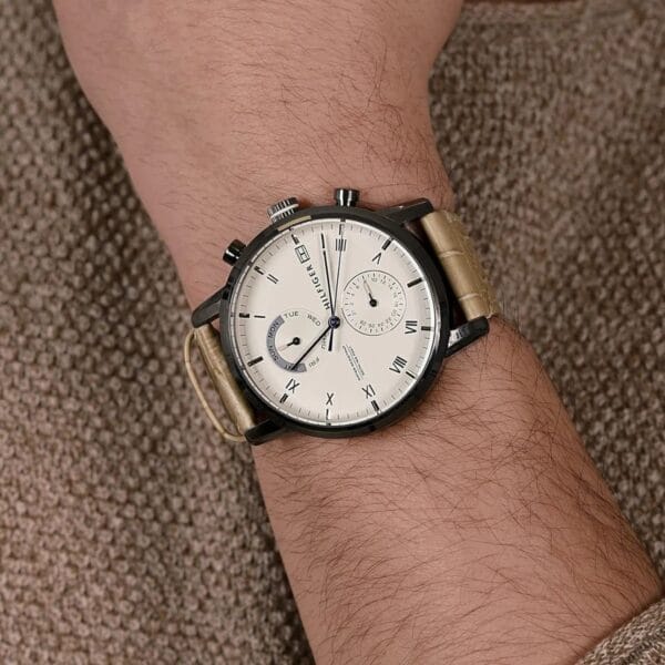 Montre Classique Homme 1710399 - Cadran Crème & Bracelet Cuir – Image 7