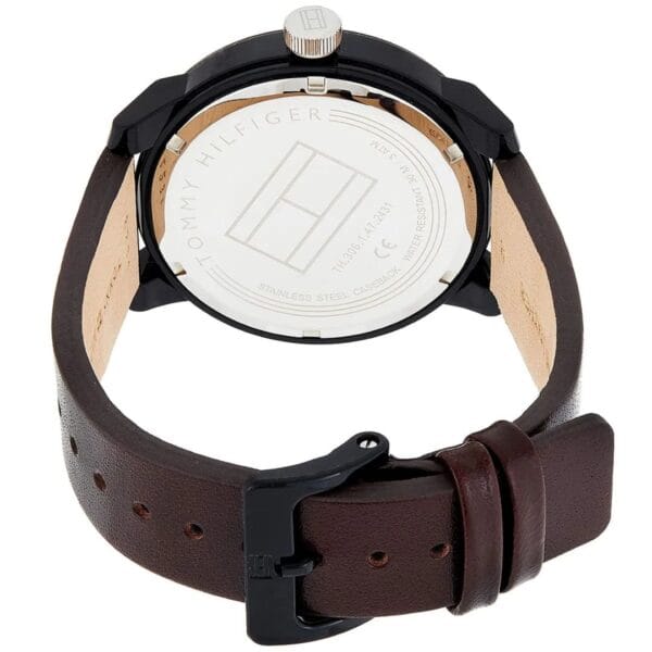 Montre Classique Homme 1791478 - Cadran Noir et Bracelet en Cuir Marron – Image 6