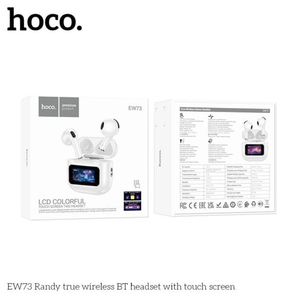 Hoco EW73 – Écouteurs Bluetooth 5.4 avec Écran Tactile Intelligent – Image 12