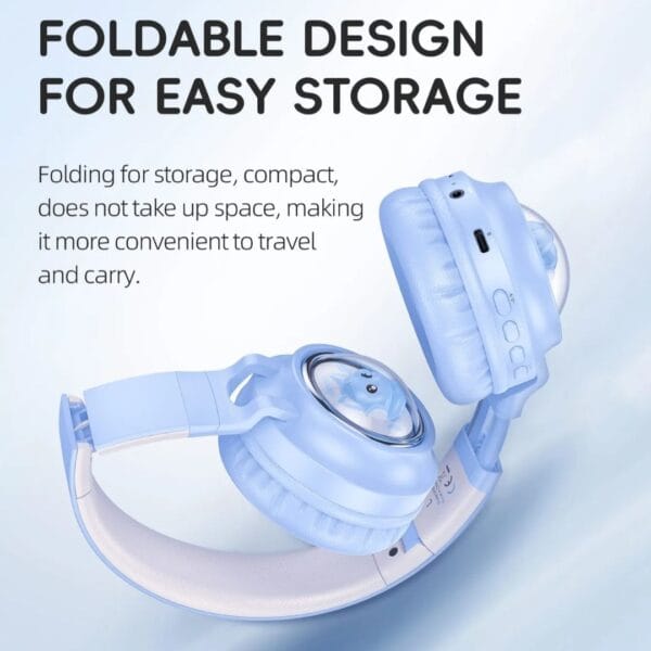 Hoco W50 Cute Fun - Casque Bluetooth 5.3 Pliable avec RGB – Image 8