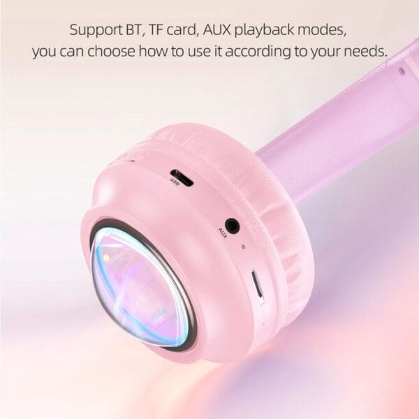 Hoco W50 Cute Fun - Casque Bluetooth 5.3 Pliable avec RGB – Image 16