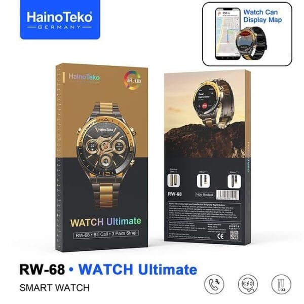 HainoTeko RW-68 Watch Ultimate - Smartwatch Amoled avec GPS & Alarme prière أوقات الصلاة – Image 7