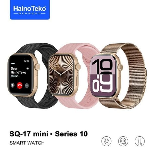 HainoTeko SQ-17 Mini – Smart Watch Series 10 AMOLED avec 3 Bracelets – Image 4