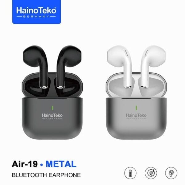 HainoTeko Air-19 – Écouteurs Bluetooth 5.4 avec Boitier Métallique – Image 3