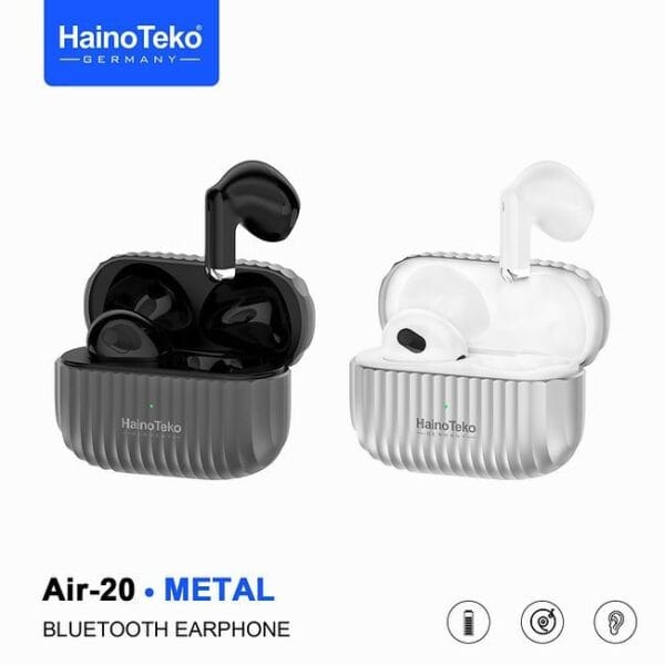 HainoTeko Air-20 - Ecouteurs Bluetooth Metalic Case – Image 2