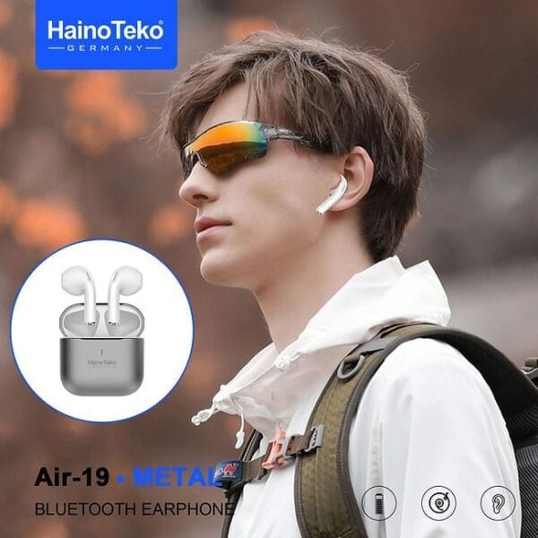 HainoTeko Air-19 – Écouteurs Bluetooth 5.4 avec Boitier Métallique – Image 2