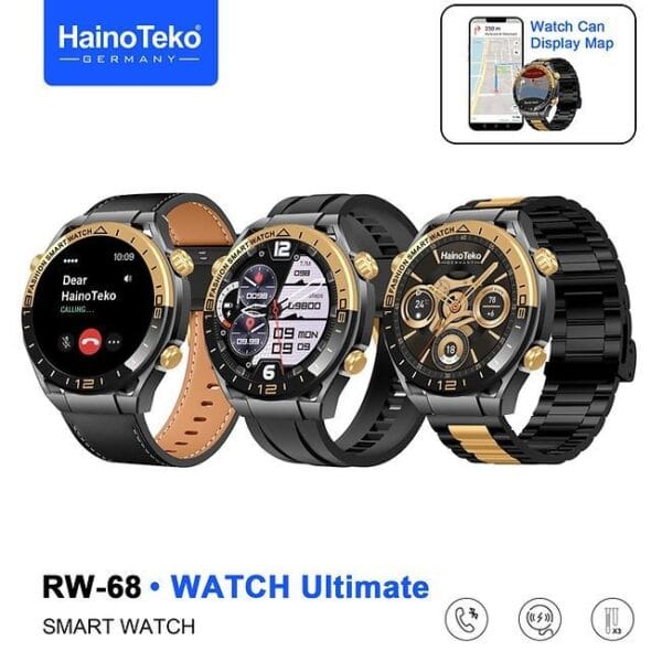 HainoTeko RW-68 Watch Ultimate - Smartwatch Amoled avec GPS & Alarme prière أوقات الصلاة – Image 2