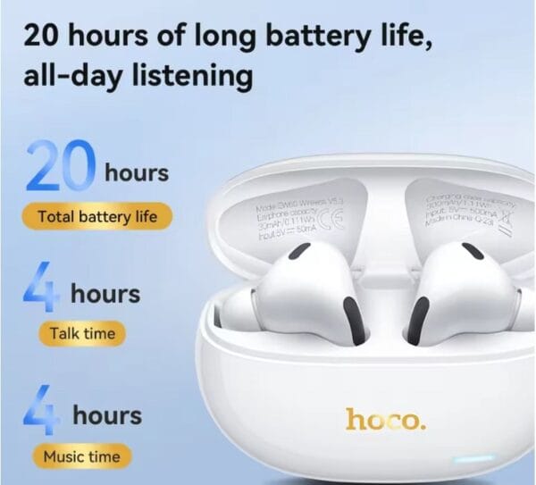 Hoco EW60 – Écouteurs Sans Fil Bluetooth 5.3 Noir – Image 4