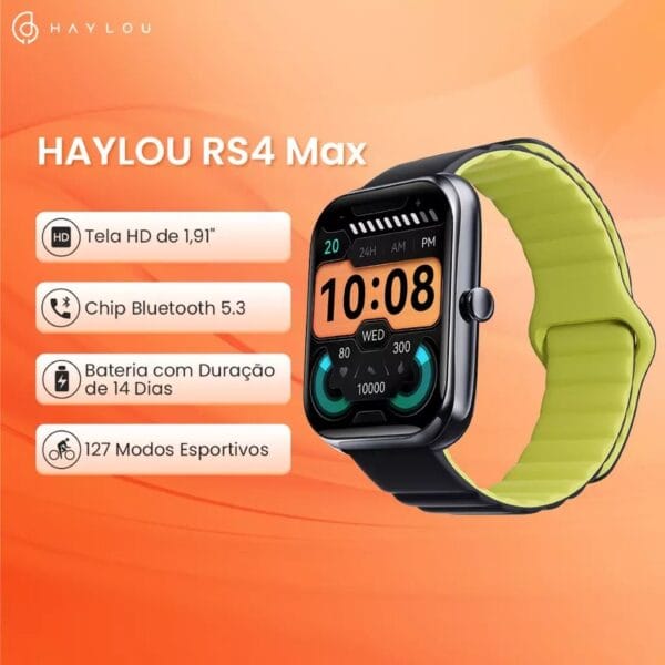 Xiaomi HAYLOU RS4 Max - Montre Connectée 1,91″ HD, Bluetooth 5.3 – Image 2