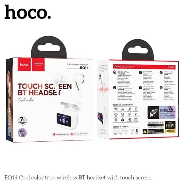HOCO EQ14 – Écouteurs Bluetooth 5.4 avec écran tactile intelligent LED – Image 14