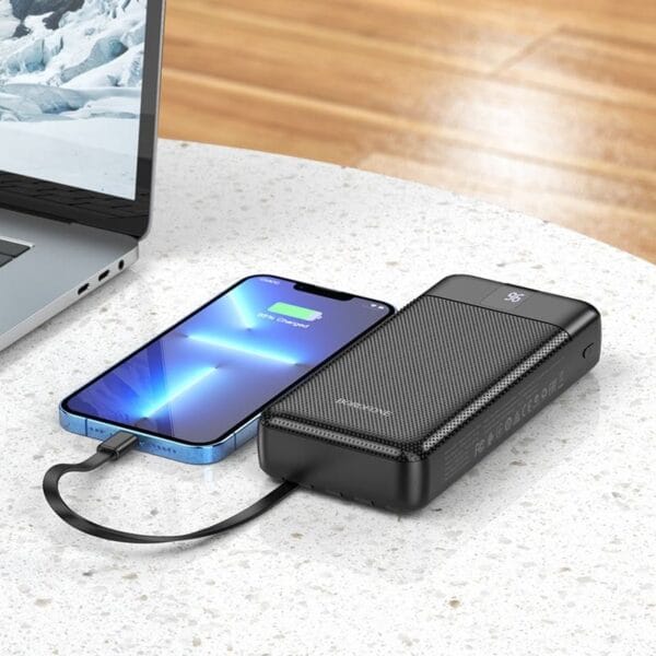 Hoco BOROFONE BJ20A – Power Bank 20000mAh avec Câbles Intégrés – Image 6
