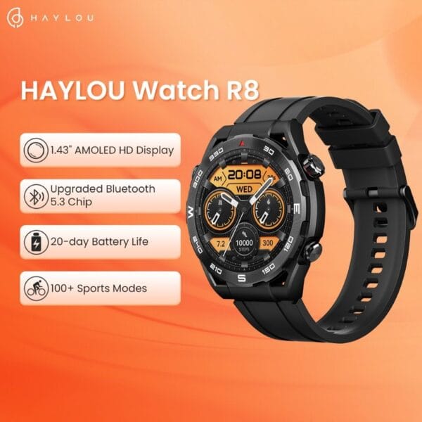 Xiaomi Haylou Watch R8 – Montre Connectée Écran 1,43″ AMOLED pour Sport & Aventures – Image 2
