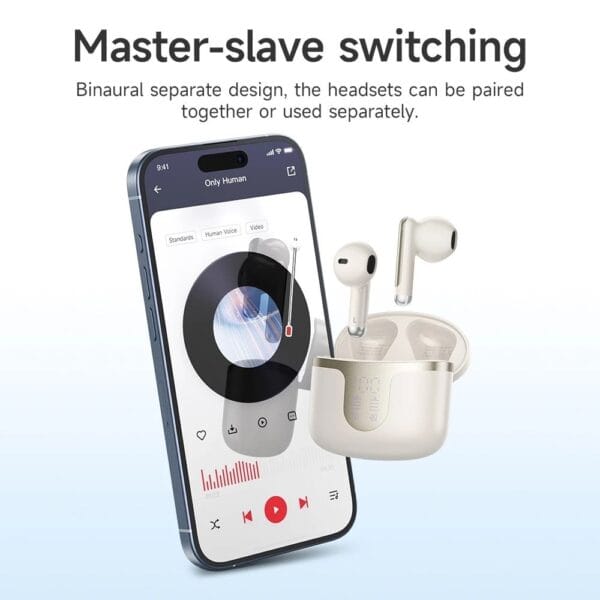 EQ7 Snowflake – Écouteurs Bluetooth v5.3 avec Affichage LED – Image 2