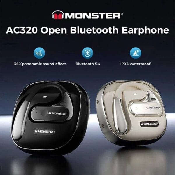 Monster Open Ear AC320 - Écouteurs sans Fil Bluetooth 5.4 avec Micro ENC