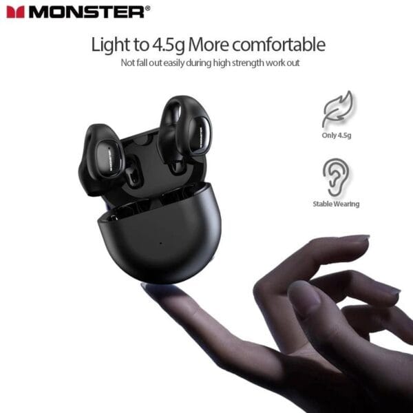 Monster Open Ear 200 - Écouteurs Bluetooth 5.3 à Clip d'Oreille pour Sport – Image 8