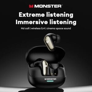 Monster MAXSTAR MQT52 – Écouteurs Bluetooth 5.4 avec Son Cinéma 3D, IA ENC