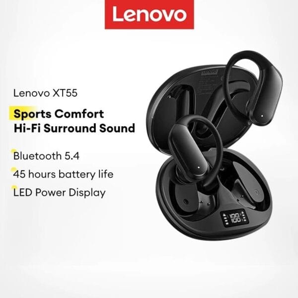 Lenovo ThinkPlus XT55 – Écouteurs Bluetooth 5.4 & AI Noise Cancelling – Image 2