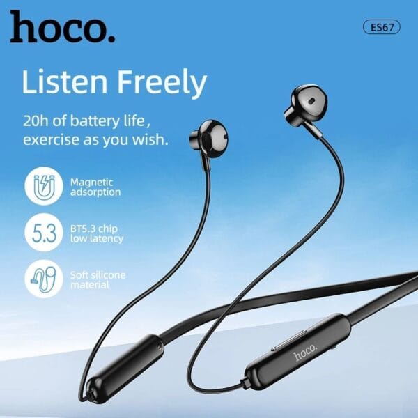 Hoco ES67 Perception - Écouteurs Bluetooth 5.3 avec Tour de Cou – Image 2