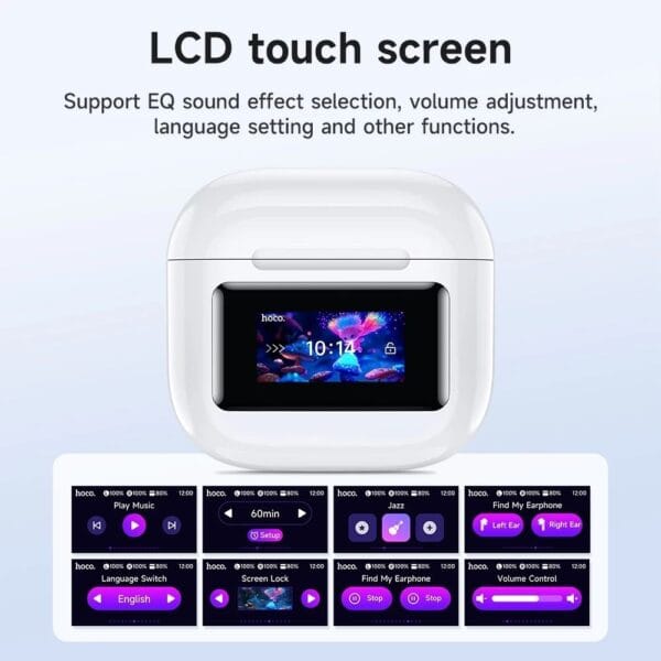Hoco EW73 – Écouteurs Bluetooth 5.4 avec Écran Tactile Intelligent – Image 10