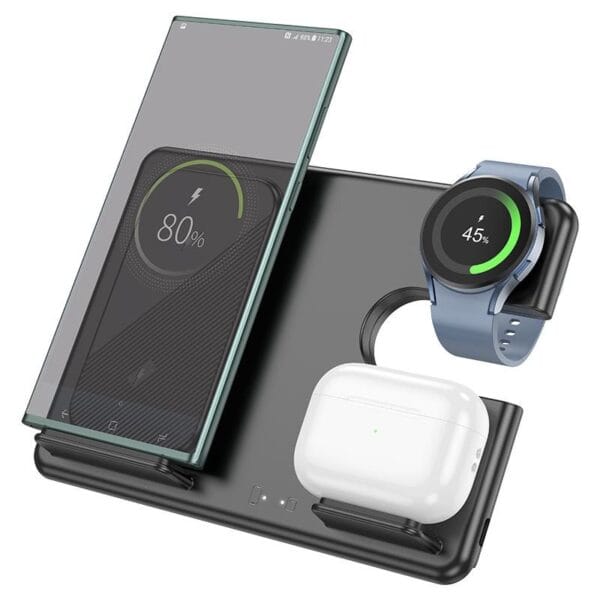Hoco CQ2 Flash – Chargeur Sans Fil 3-en-1 – Image 5