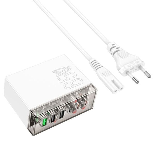 Hoco N36 Fuerza – Station de Charge GaN 65W avec 6 Ports – Image 6
