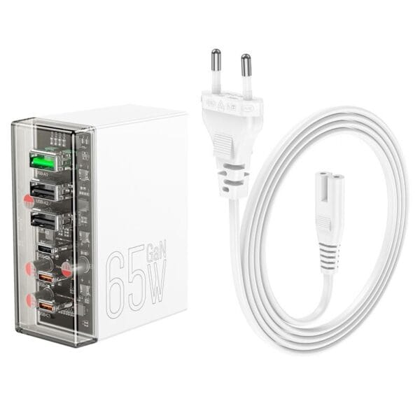 Hoco N36 Fuerza – Station de Charge GaN 65W avec 6 Ports – Image 8