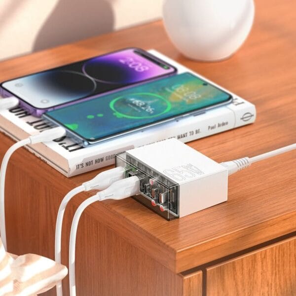 Hoco N36 Fuerza – Station de Charge GaN 65W avec 6 Ports – Image 2
