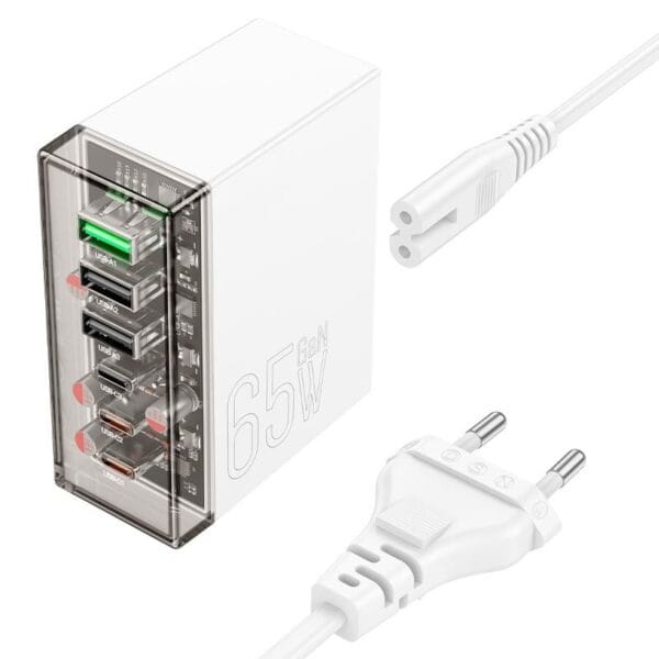 Hoco N36 Fuerza – Station de Charge GaN 65W avec 6 Ports – Image 4