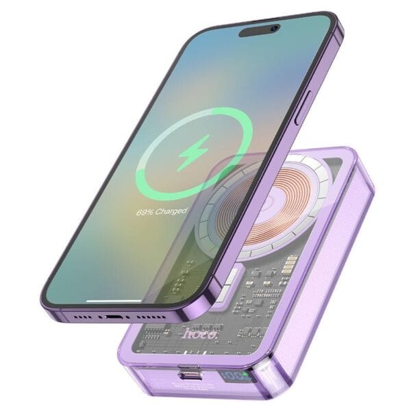 Hoco Q14A Ice Crystal – Power Bank 10000mAh avec Charge Sans Fil – Image 2