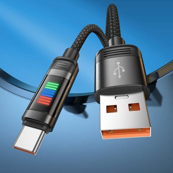 Hoco U126 Lantern - Câble de Charge Super Fast 5A USB vers Type-C (1.2m) – Image 5