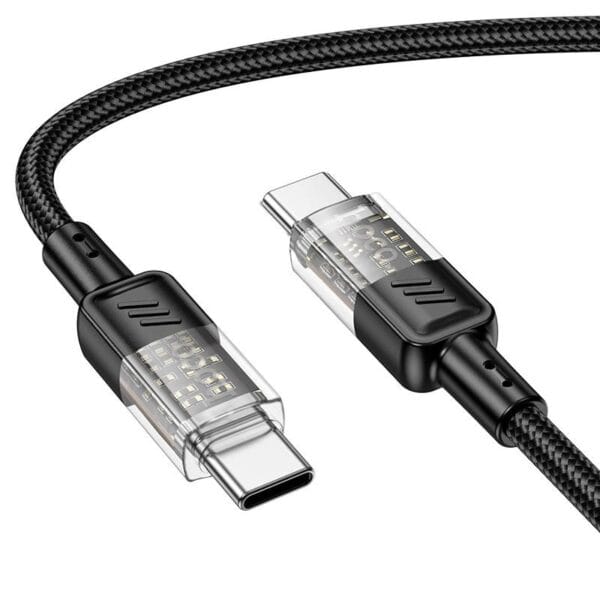 Hoco U129 Spirit – Câble de Charge Rapide 60W Type-C vers Type-C (1.2m) – Image 9