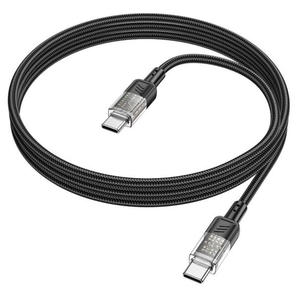 Hoco U129 Spirit – Câble de Charge Rapide 60W Type-C vers Type-C (1.2m) – Image 3