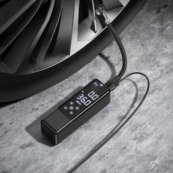 Hoco ZP5 May - Pompe à Air Auto avec Lampe Torche