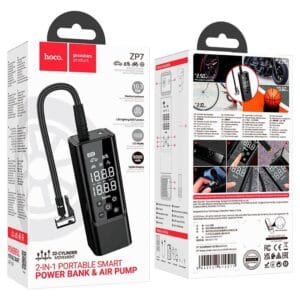 Hoco ZP7 Maddy – Pompe à Air Rechargeable avec PowerBank 5000mAh
