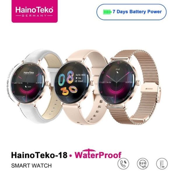HainoTeko-18 Waterproof – Smart Watch AMOLED for Ladies – Image 5