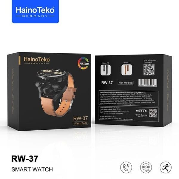 HainoTeko RW-37 Buds - Smartwatch + Écouteurs Bluetooth avec Écran AMOLED 2.12" – Image 6