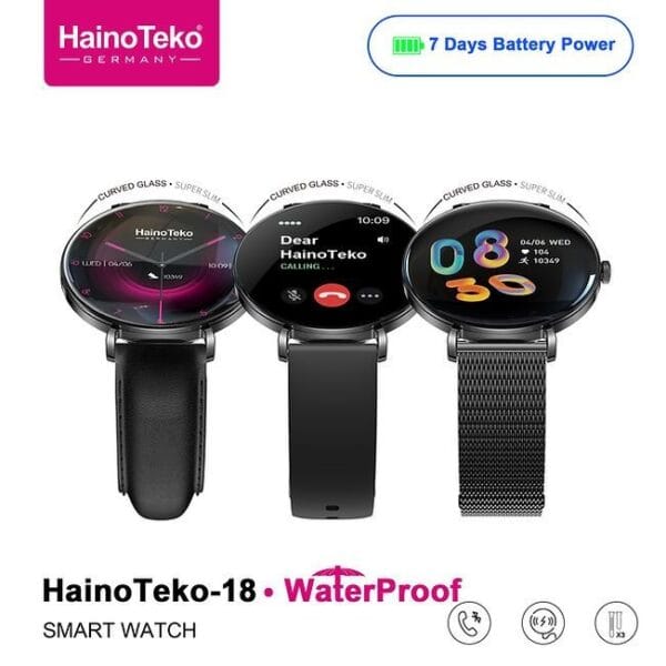 HainoTeko-18 Waterproof – Smart Watch AMOLED for Ladies – Image 4