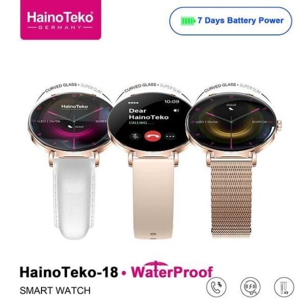 HainoTeko-18 Waterproof – Smart Watch AMOLED for Ladies – Image 3